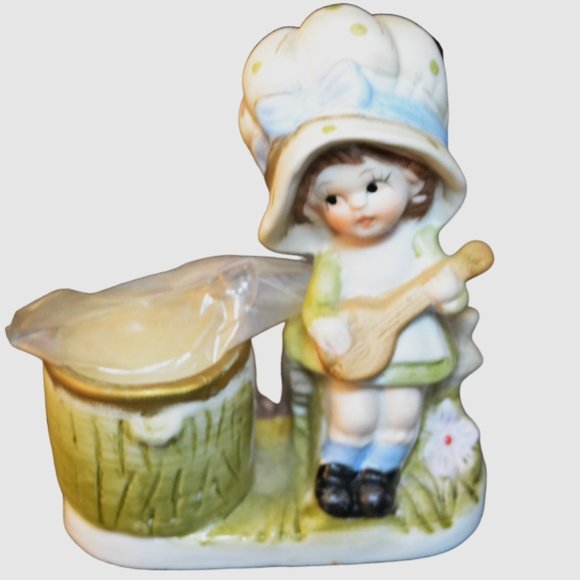 Set Of 2 Vintage Little Luvkins Figurines With Votive Candle Holders Taiwan - Picture 6 of 10